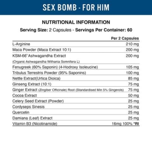 Applied Nutrition Sex Bomb pour lui (pour homme) - 120 gélules