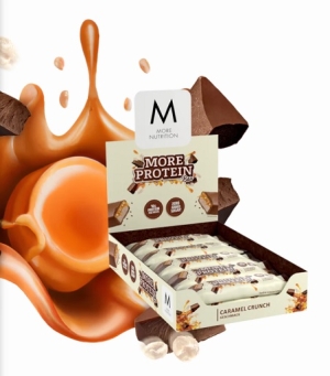 Barre protéinée More Nutrition 10 x 50 g Chocolat blanc Cacahuète Caramel