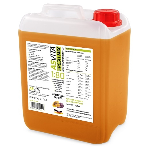 Boisson minérale ASVita Fresh Mix 1:80 - 5 L Orange fraîche
