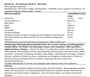 Bucked Up Pré-entraînement 260 g (25 portions) Blood Raz