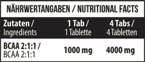MST - BCAA 1000 90 tablettes