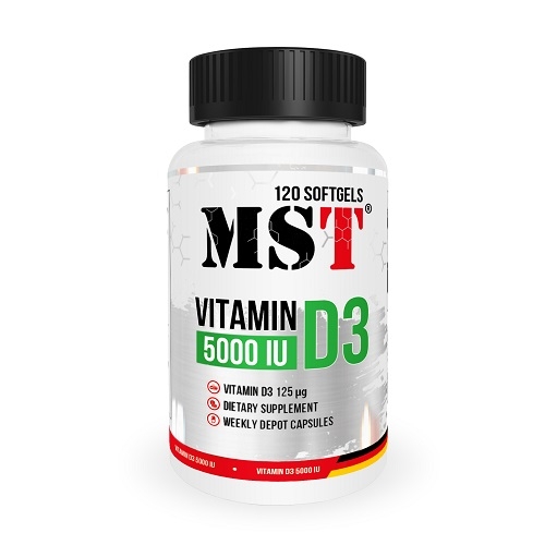 MST - Vitamine D3 5000UI 120 Gélules