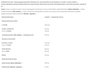 R-Weiler Focus Shot 9x60ml Menthe fruitée