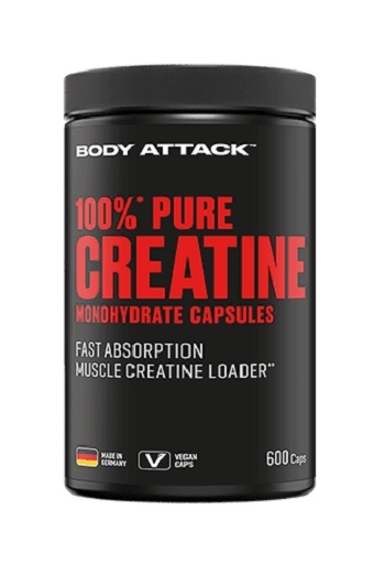 Body Attack 100 % pure créatine 600 gélules