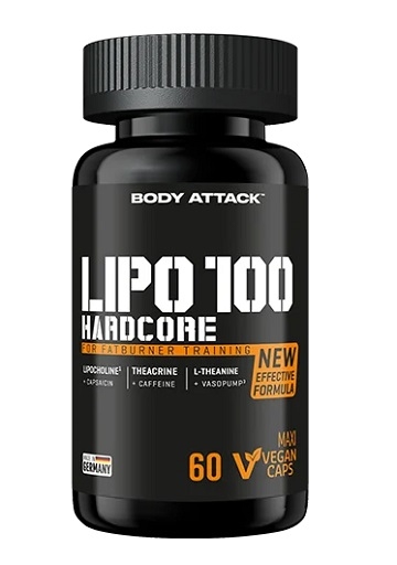 Body Attack LIPO 100-HARDCORE - 60 gélules