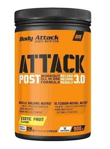 Body Attack POST ATTACK 3.0 900 g Fruits exotiques