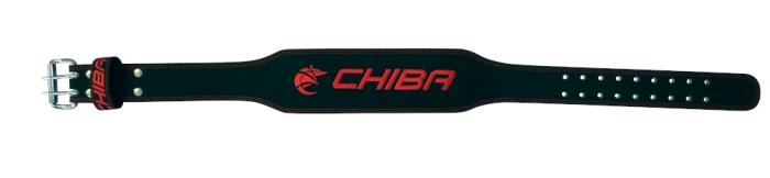 Chiba - 40810 - Ceinture en cuir noir/rouge M