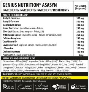 Genius Nutrition Asasyn 180 gélules