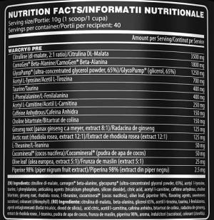 Genius Nutrition Warcry Pre 400 g Cola américain