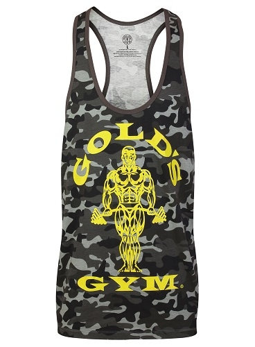 Gold's Gym GGVST051 Muscle Joe Débardeur Premium Camouflage - noir XXL
