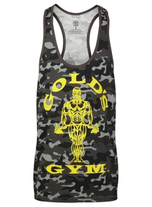 Gold's Gym GGVST051 Muscle Joe Débardeur Premium Camouflage - noir XXL