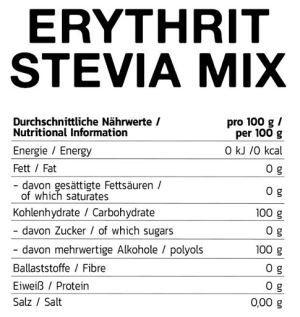 INLEAD Mélange d'érythritol et de stévia  1000 g