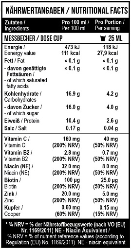 MST - Concentré de peptides de collagène 1 litre - Jus d'orange
