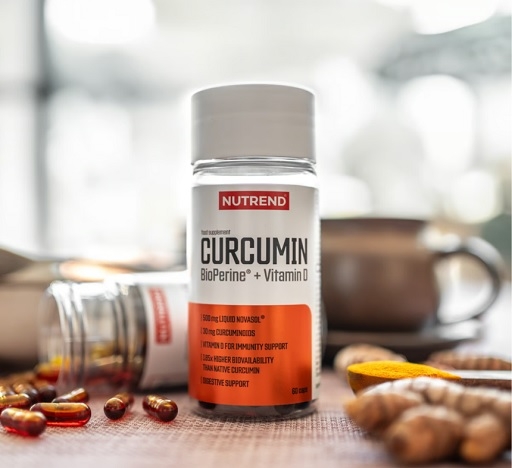 Nutrend Curcumine + Biopérine + Vitamine D, 60 gélules