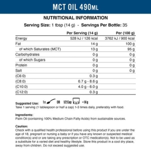 Huile MCT Applied Nutrition 490 ml