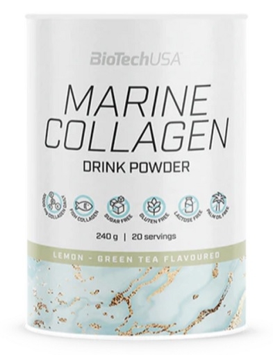 BioTech Marine Collagen 240g Thé vert Citron