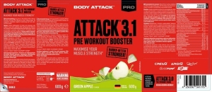 Body Attack Pre Attack 3.1 600 g Cassis