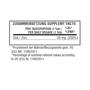 NNT Zinc 50 mg Bisglycinate 120 comprimés