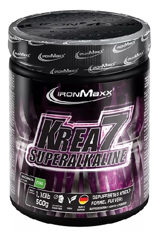 Poudre superalcaline IronMaxx Krea7 - 500 g Cerise