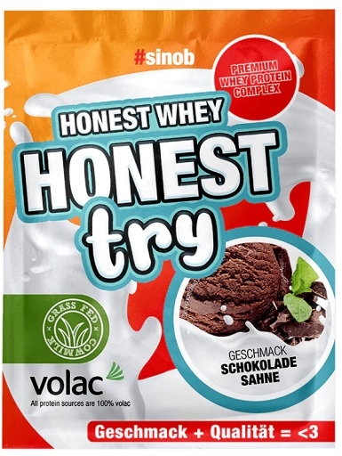 Sinob Honest Whey+ Essayez 5 échantillons de 30 g de crème au chocolat