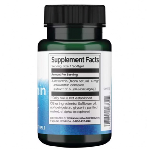 Swanson Astaxanthine 4mg 60 Gélules