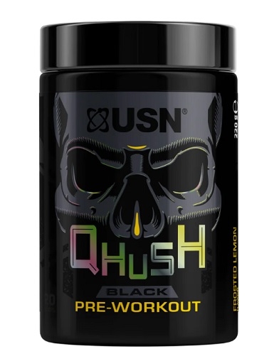USN QHUSH Black Pre-Workout 220g 20 portions - Framboise bleue
