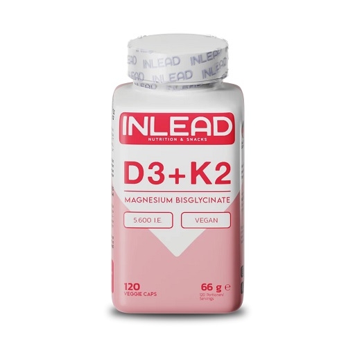 INLEAD Vitamine D3 + K2 + Magnésium 120 gélules