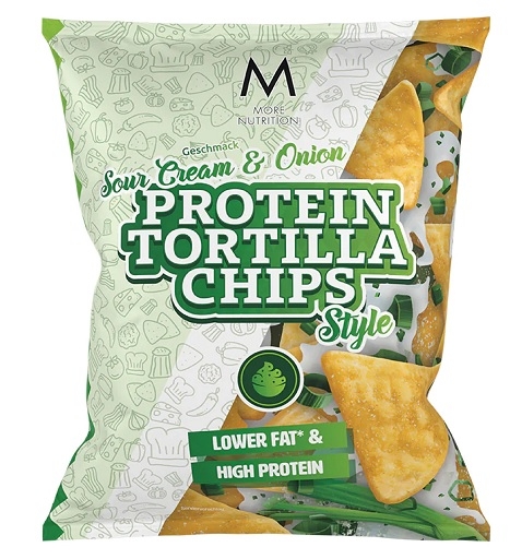 Boîte de 6 chips tortilla protéinées More Nutrition Crème sure et oignon