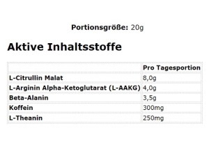 MyProtein Origin Pré-entraînement (30 portions) 600 g Blue Raspberry Fizz
