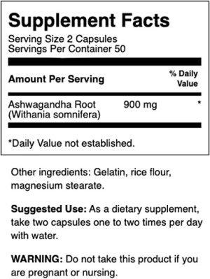 Swanson Ashwagandha 450 mg - 100 gélules