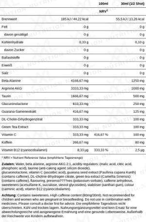 XXL Nutrition Xplode Pre-Workout Shot 12 x 60ml Sour Berry