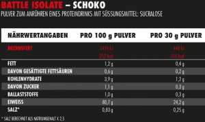 Isolat Big Zone Battle 1000g Chocolat