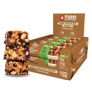 MaxiNutrition Protein Nut Bar 12 x 46 g Dark Chocolate Peanut