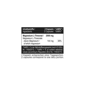 MST - Magnesium L-Threonate 1000mg - 120 capsules