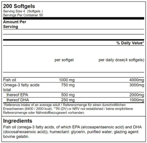 GN Triglycérides Oméga 3 Édition Sport - 200 capsules molles