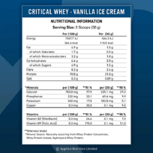 Applied Nutrition Critical Whey 900g Vanille