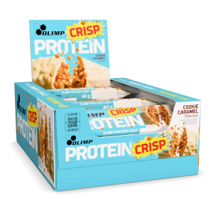 Barres protéinées croustillantes Olimp, saveur biscuit et caramel, 20 x 40 g