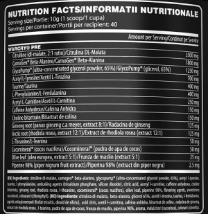 Genius Nutrition Warcry Pre 400g Gummy Bears