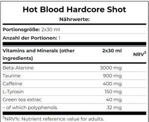 Scitec Hot Blood Hardcore 20 x 60ml Pomme Poire