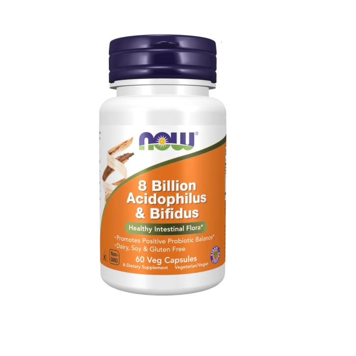 Now Foods 8 Billion Acidophilus & Bifidus 60 veg. Capsules
