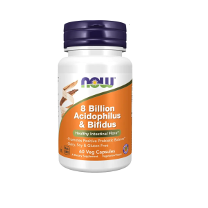 Now Foods 8 Billion Acidophilus & Bifidus 60 veg. Capsules