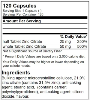 GN Citrate de zinc - 120 comprimés