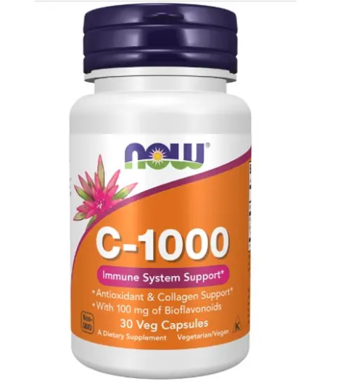 Vitamine C-1000 de Now Foods, 30 capsules végétales