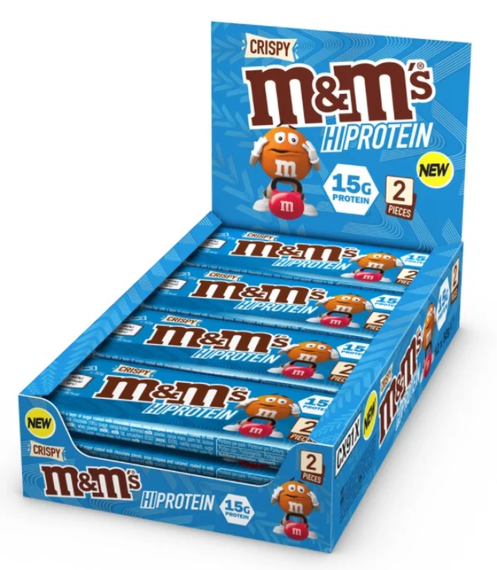 Barres protéinées M&M's 12 x 52 g croustillantes