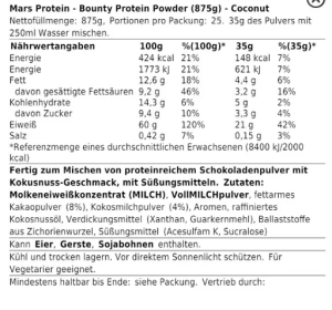 Bounty Protein Powder 455g