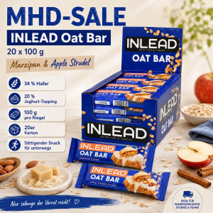 Inlead Oat Bar 20x100g Apple Strudel Flavor