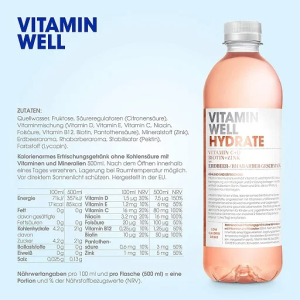 Vitamin Well Drink 12x500ml ZERO Lemon